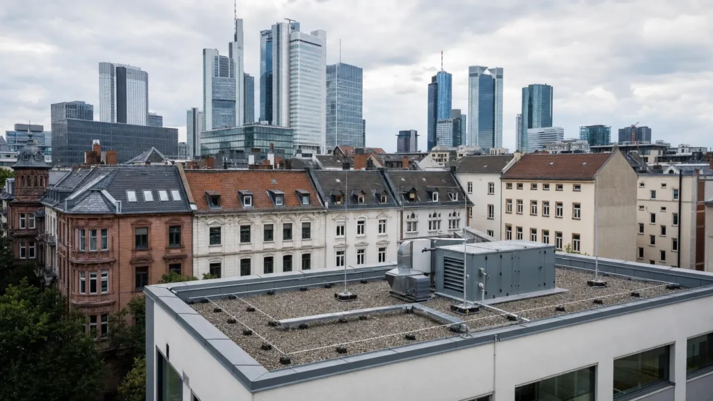 Frankfurter Hochhäuser, Gründerzeitbauten und Gewerbeflächen mit Blitzschutzanlagen